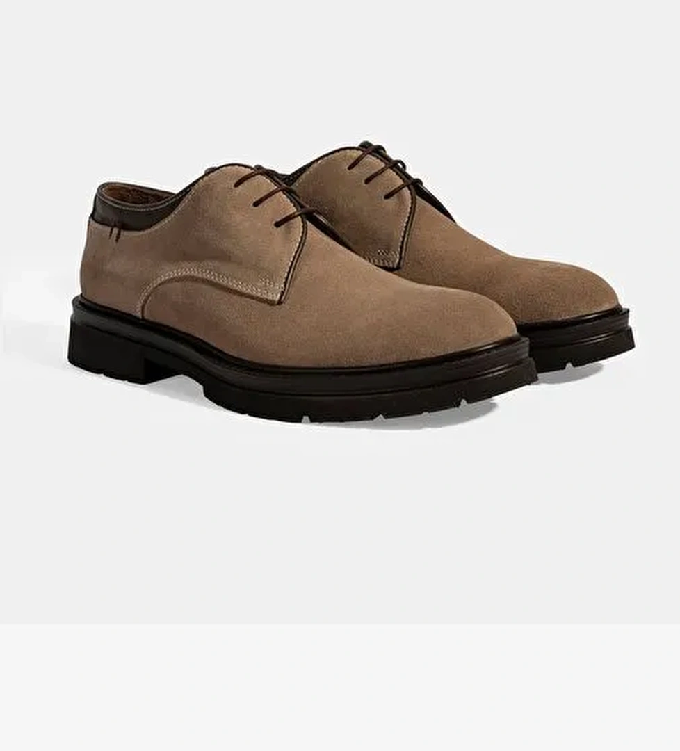 Erkek Kahve Bağcıklı Süet Günlük Ayakkabı - Görsel 1