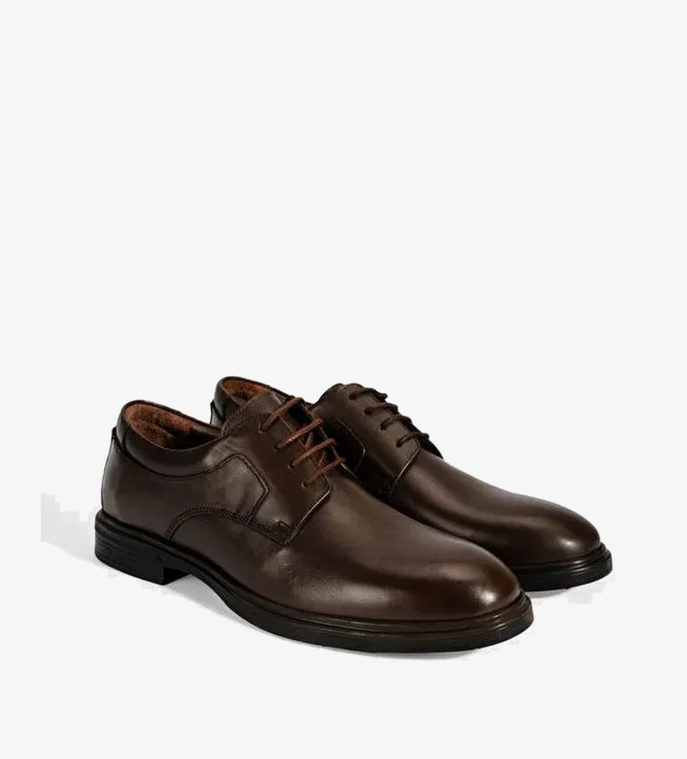 Erkek Kahve Klasik Deri Ayakkabı - Görsel 1
