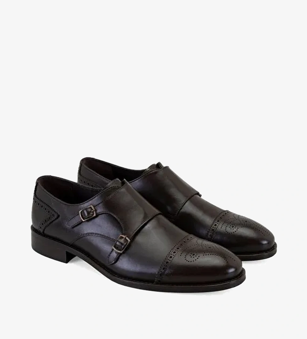 Olian Kahve Erkek Deri Klasik Ayakkabı - Görsel 1