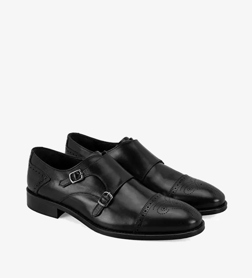 Olian Siyah Klasik Erkek Deri Ayakkabı - Görsel 1