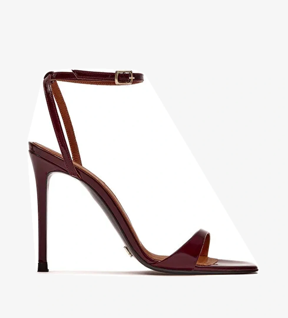 Jabotter Jabotter Bordo Kadın Deri Topuklu Ayakkabı AMOUR RUGAN 10 CM model görseli