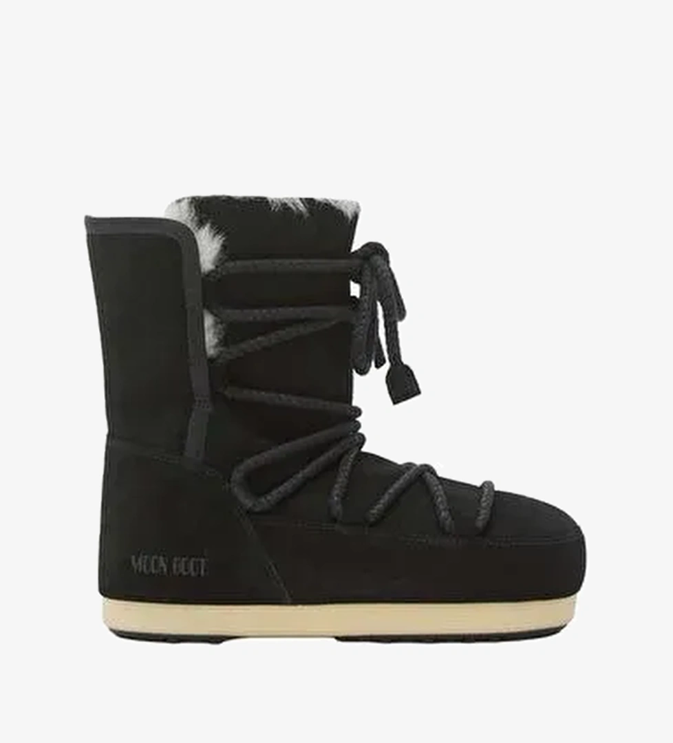 Kadın Bot (Kar) 80D1470050-N001 Moon Boot Evx Boot Suede / Shearling Black - Görsel 1