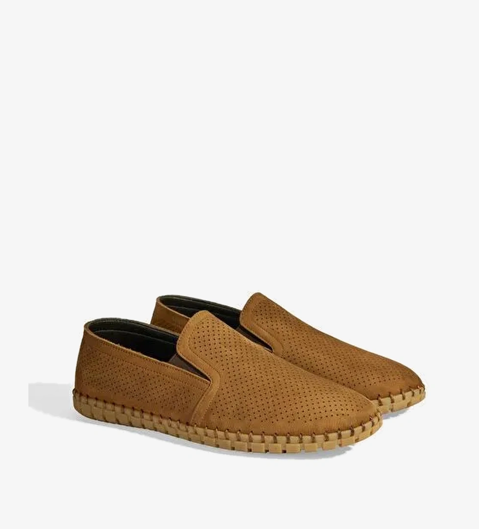 Dislina Taba Erkek Deri Slip-On Günlük Ayakkabı - Görsel 1