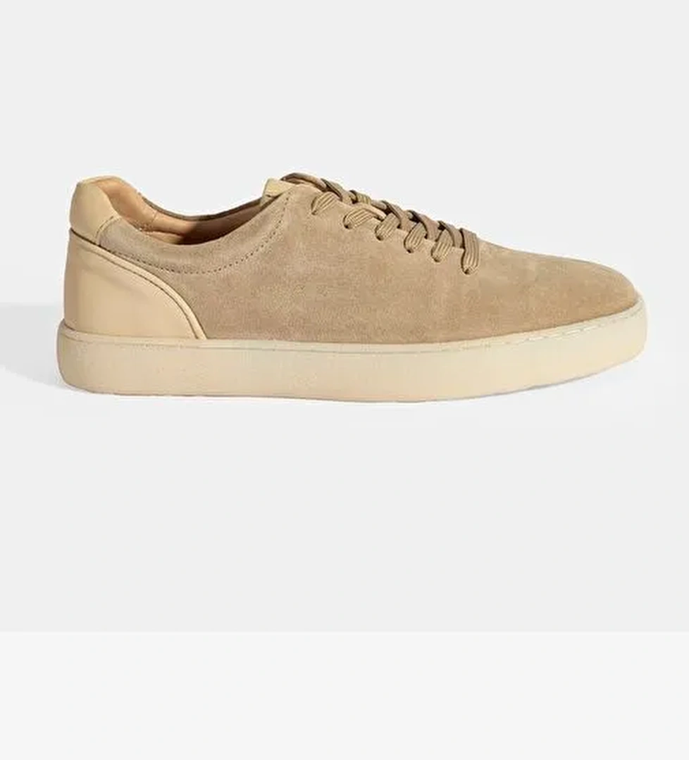 Erkek Vizon Bağcıklı Süet Günlük Ayakkabı - Görsel 1