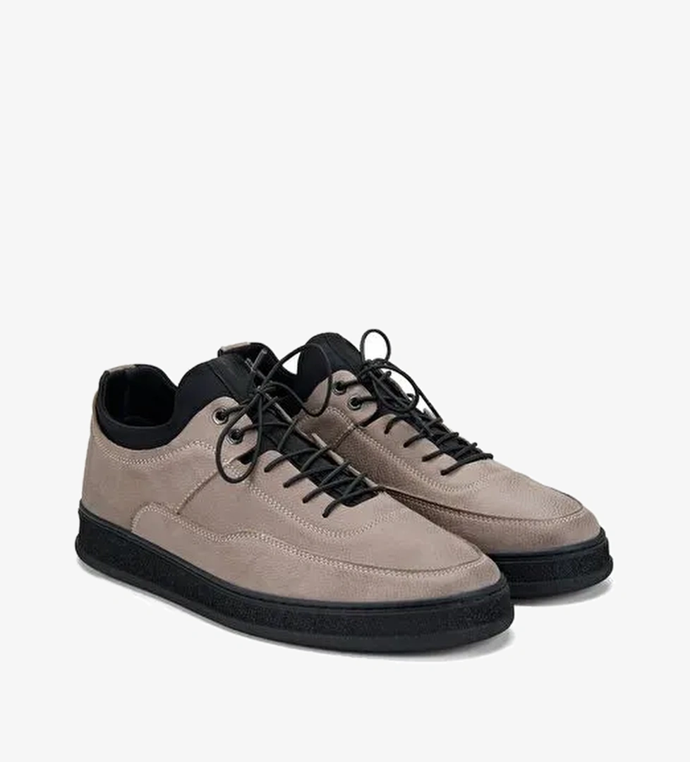 Abdiel Gri Erkek Nubuk Deri Günlük Ayakkabı - Görsel 1