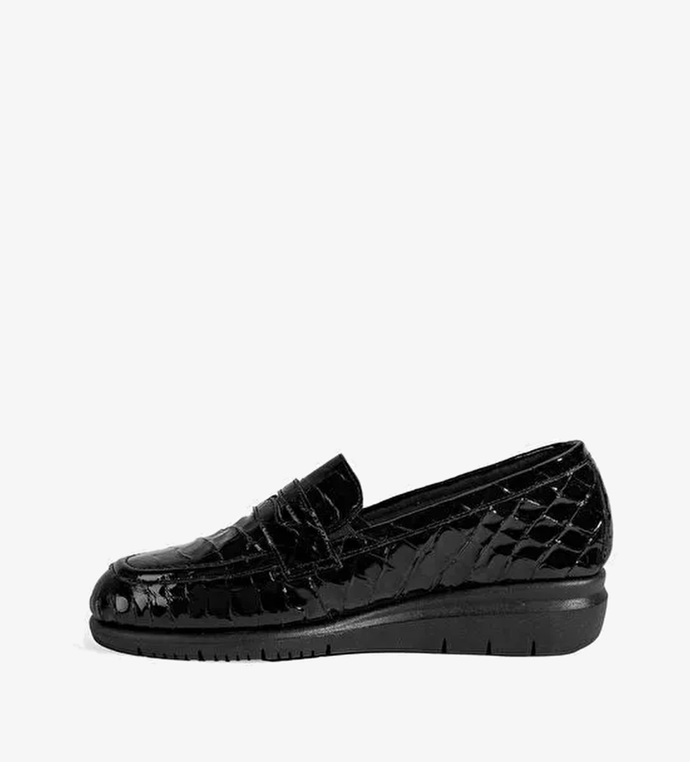 Kadın Siyah DesaComfort Dolgu Topuklu Deri Ayakkabı - Görsel 1