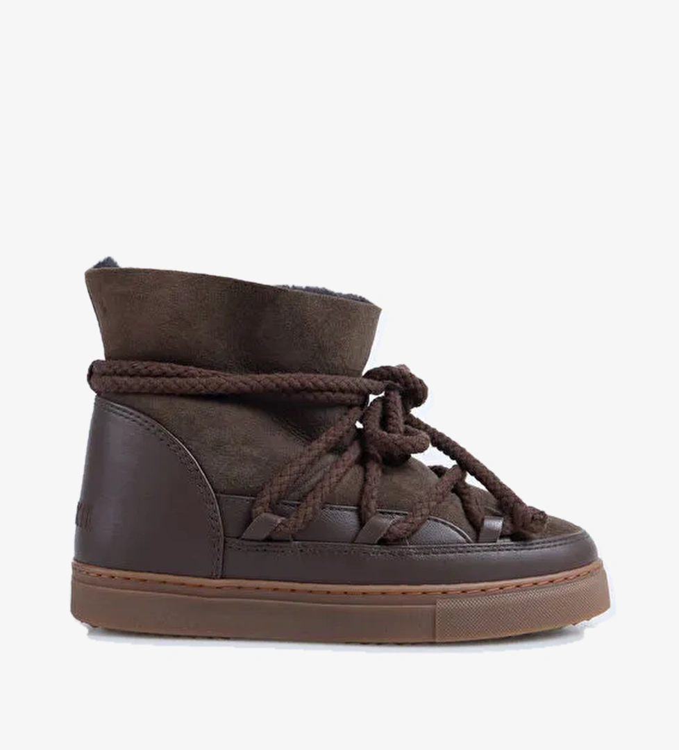 İnuikii Kahverengi Kadın Deri Kar Botu CLASSIC - Görsel 1