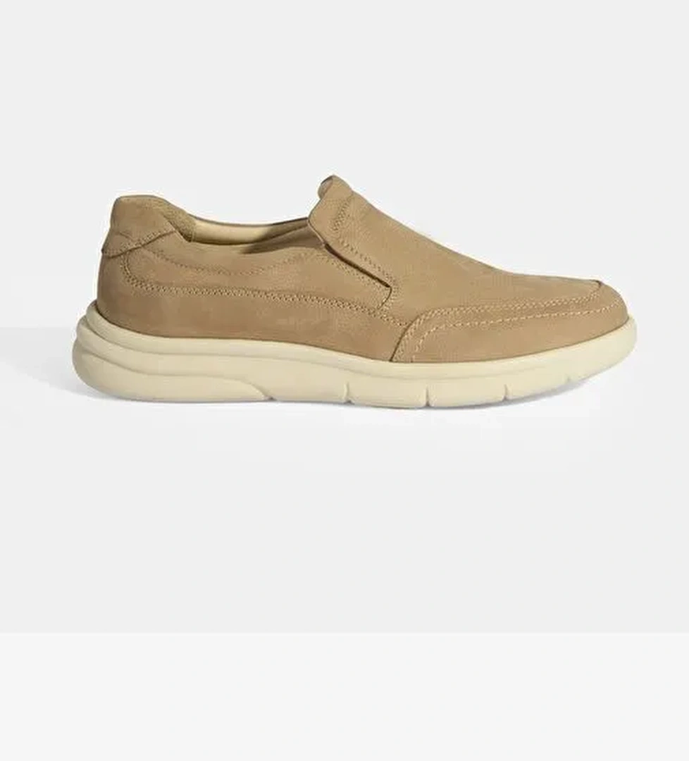 Erkek Vizon Slip-On Nubuk Deri DesaComfort Günlük Ayakkabı - Görsel 1