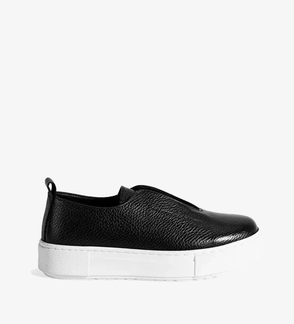 Kadın Siyah Günlük Deri Ayakkabı - Görsel 1