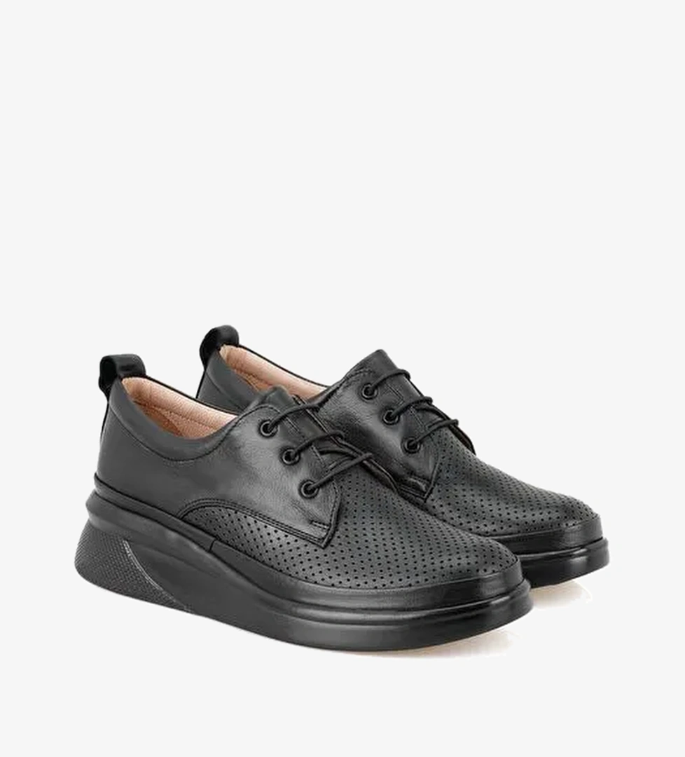 Kadın Siyah DesaComfort Deri Günlük Ayakkabı - Görsel 1