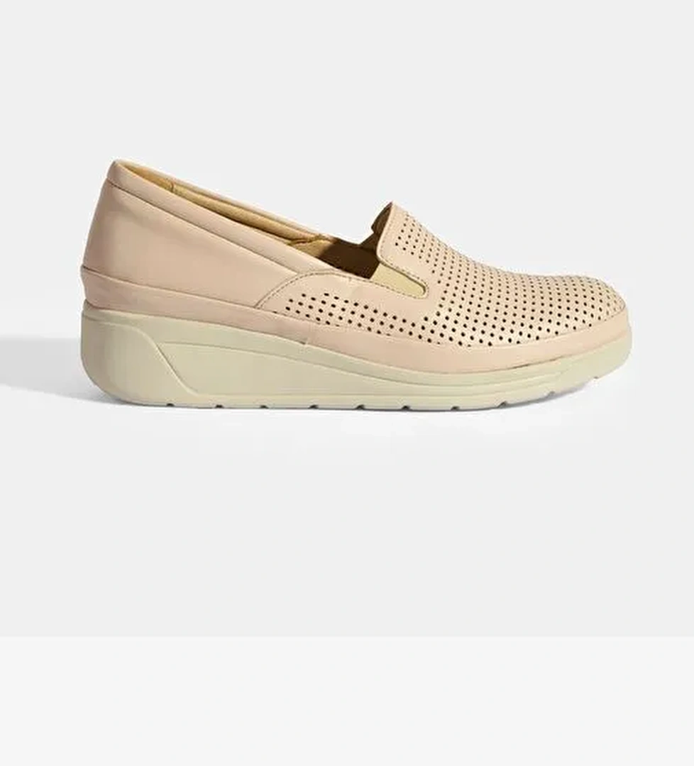 Kadın Krem Deri DesaComfort Günlük Ayakkabı - Görsel 1