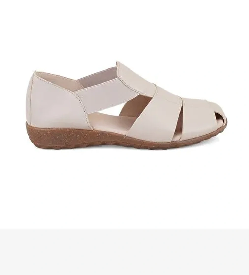 Kadın Bej DesaComfort Deri Günlük Ayakkabı - Görsel 1