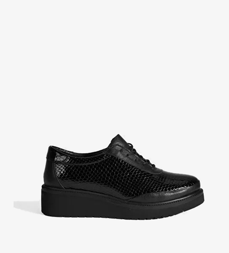 Kadın Siyah Deri DesaComfort Günlük Ayakkabı - Görsel 1