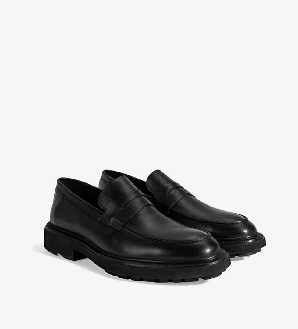 Erkek Siyah Deri Loafer - Görsel 1