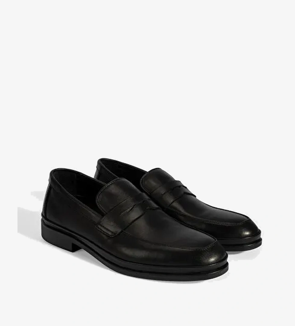 Erkek Siyah DesaComfort Deri Loafer - Görsel 1