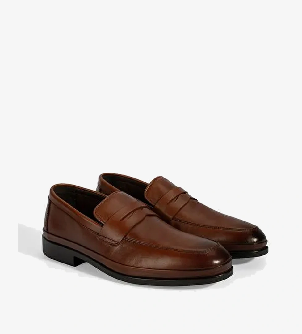 Erkek Taba DesaComfort Deri Loafer - Görsel 1