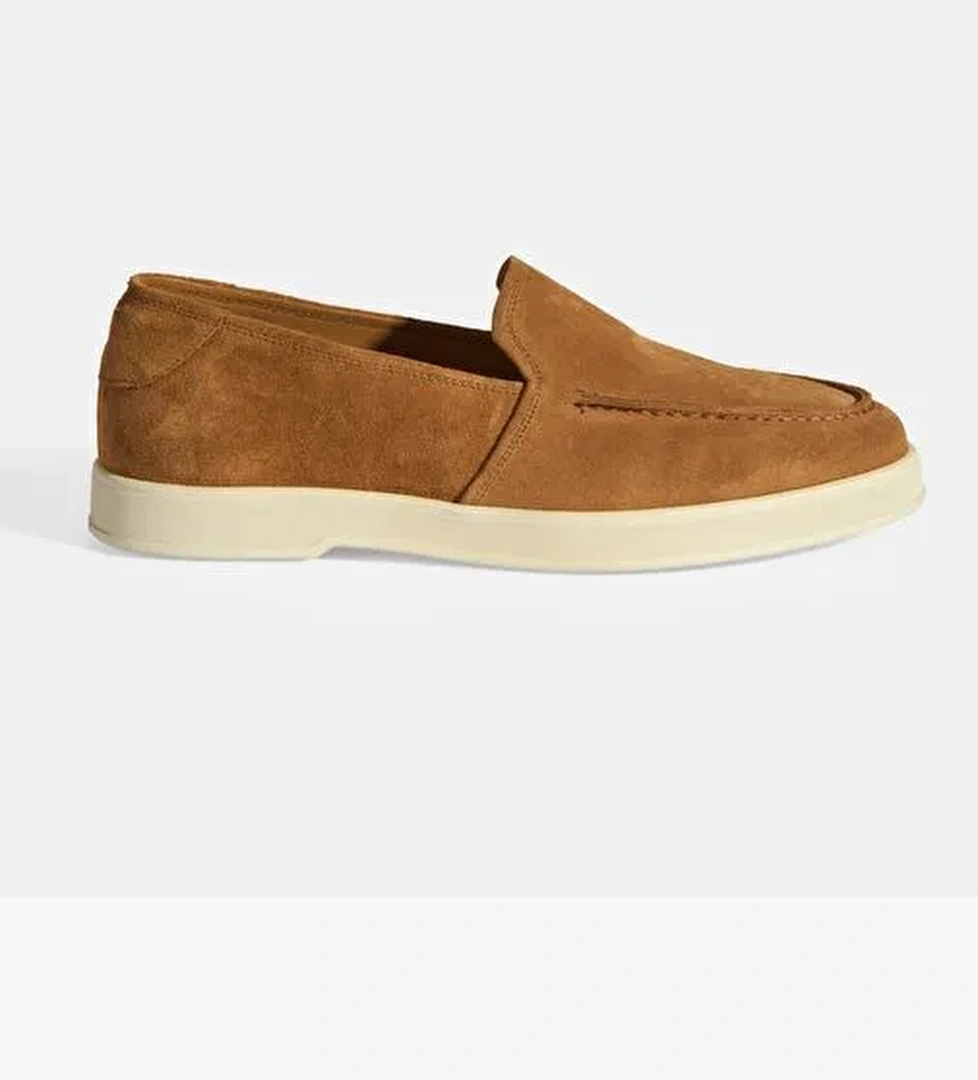 Peraleda Taba Erkek Slip-On Süet Loafer - Görsel 1