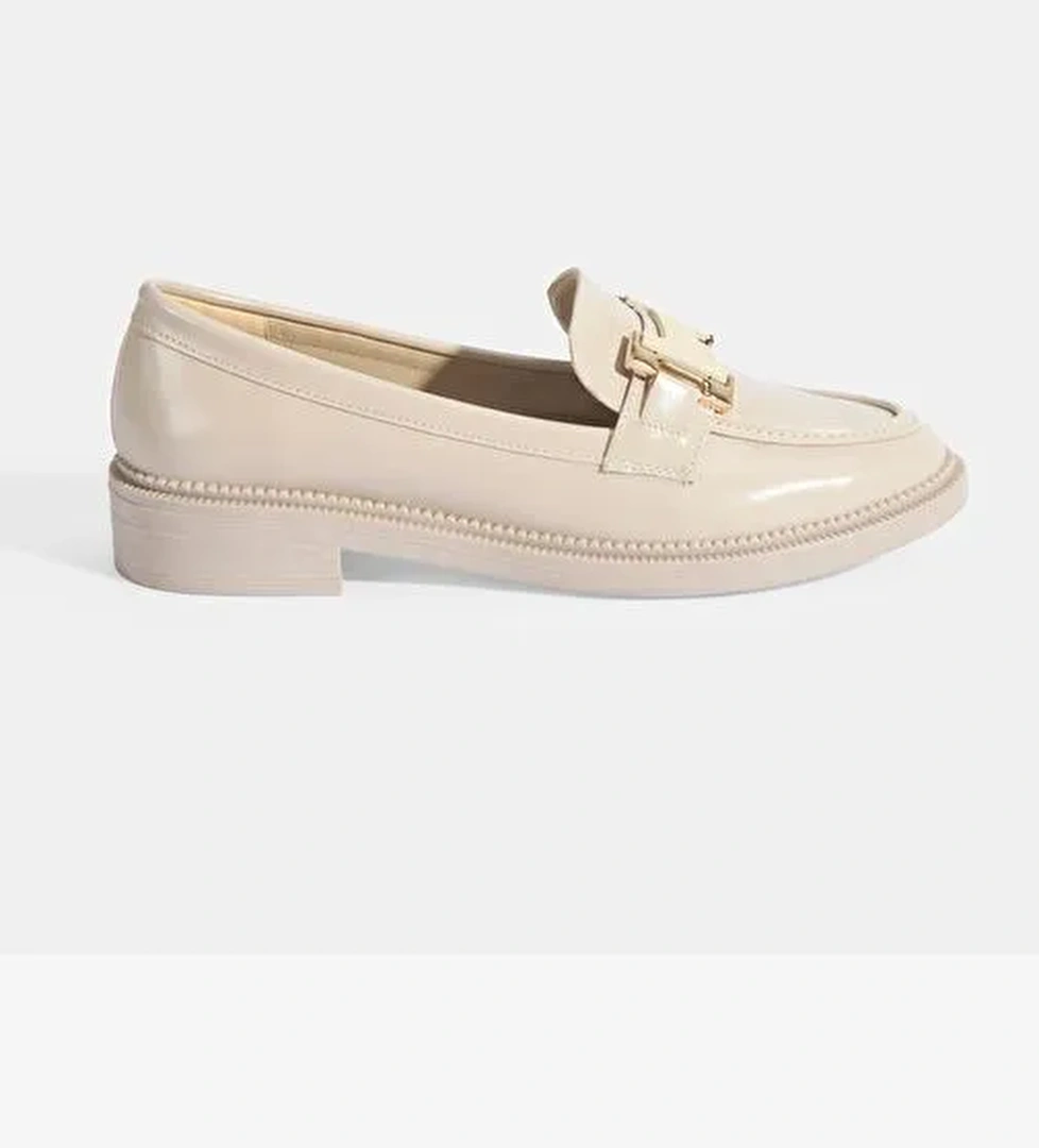 Kadın Bej Toka Aksesuarlı Günlük Ayakkabı - Görsel 1