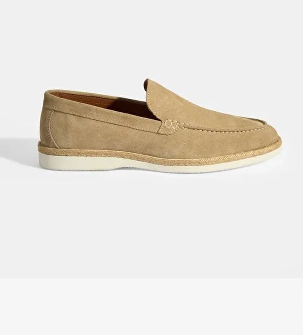 Saromi Bej Erkek Süet Günlük Ayakkabı - Görsel 1