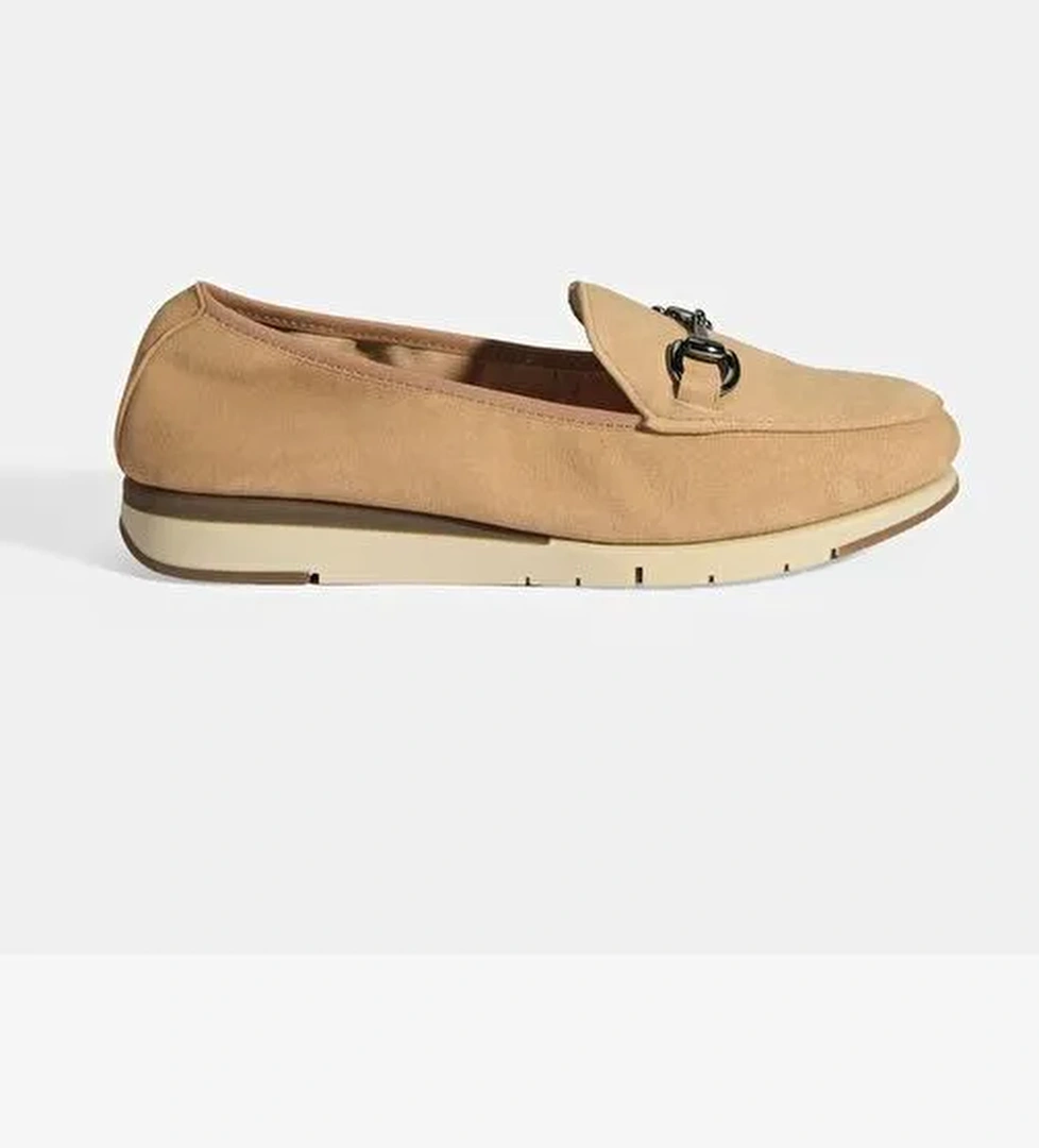 Kadın Bej Süet DesaComfort Günlük Ayakkabı - Görsel 1