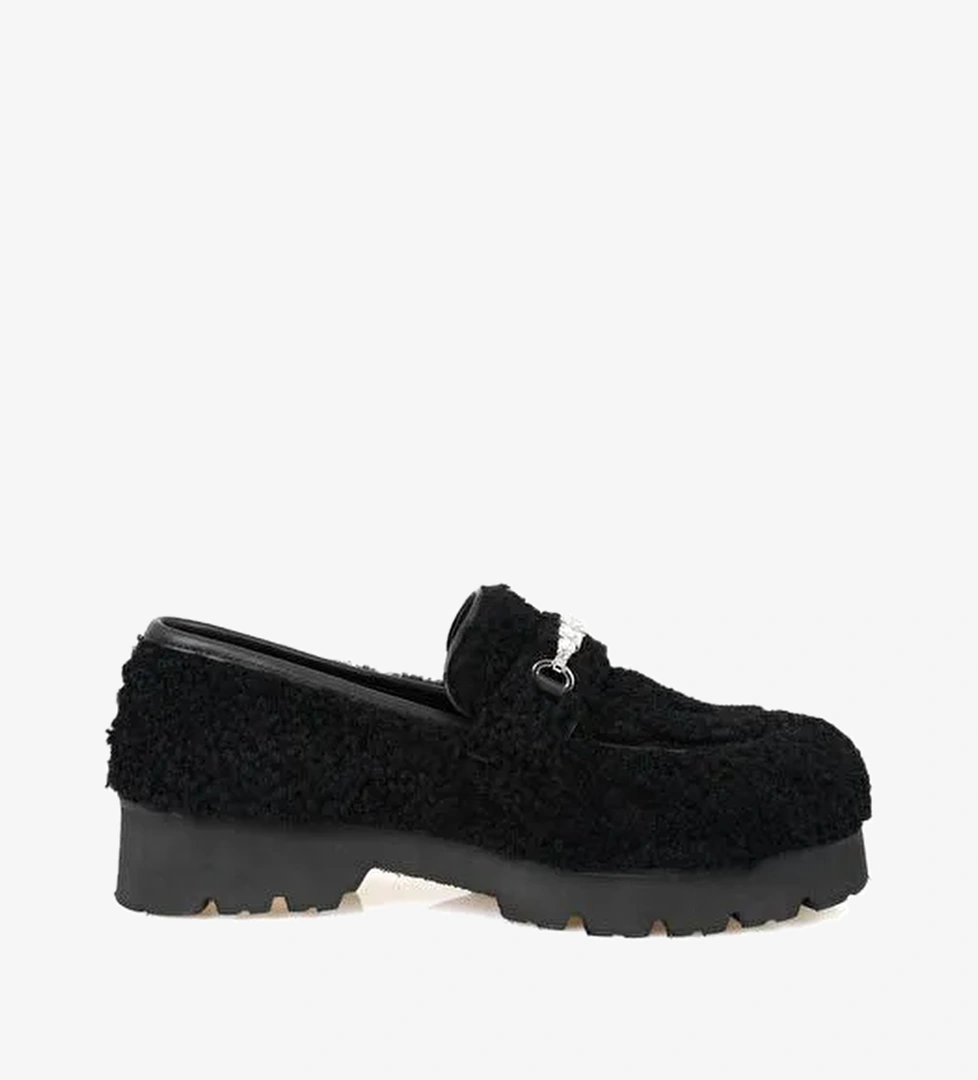 Kadın Siyah Kürk Detaylı Günlük Ayakkabı - Görsel 1