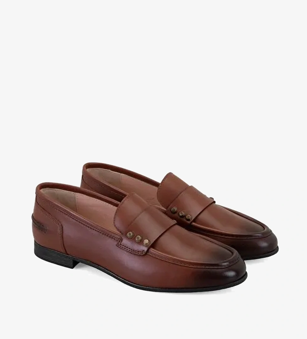 Kadın Taba Deri Günlük Ayakkabı - Görsel 1