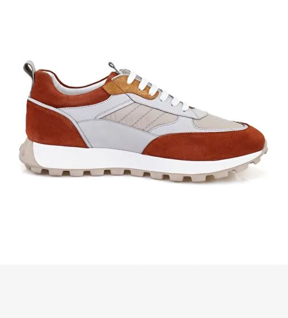 Caspian Kahve Erkek Deri Spor Ayakkabı - Görsel 1