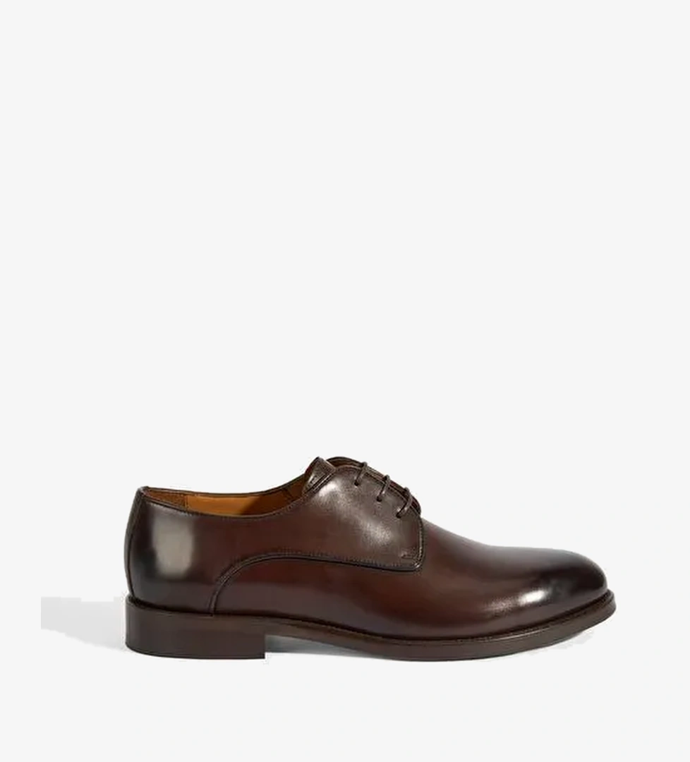 Kahve Erkek Bağcıklı Klasik Ayakkabı - Görsel 1
