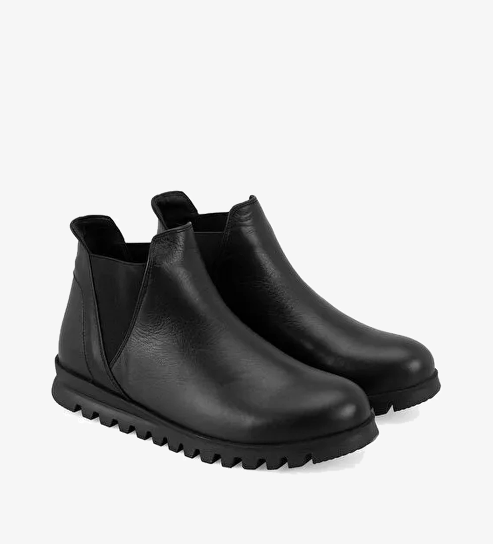 Phoebe Siyah Kadın DesaComfort Lastikli Deri Bot - Görsel 1