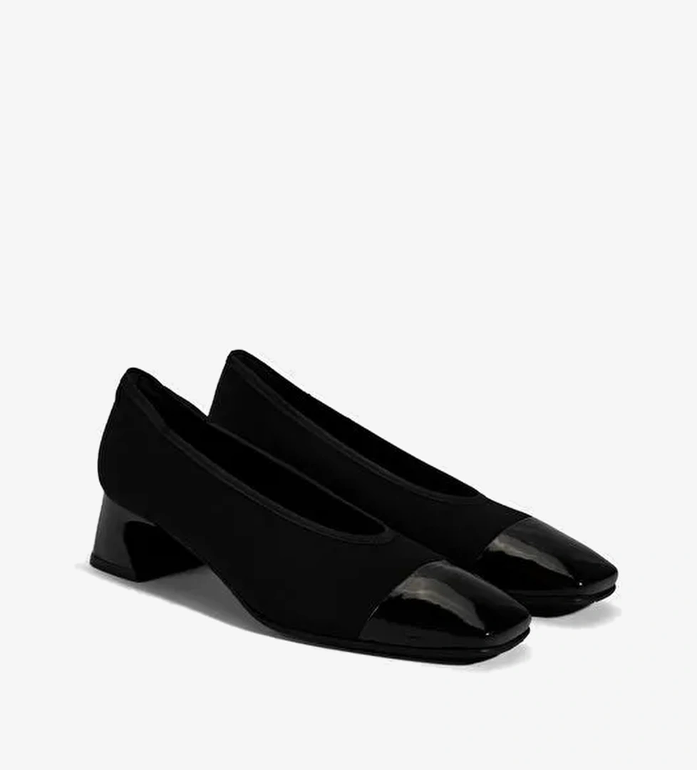 Kadın Siyah Kalın Topuklu Günlük Ayakkabı - Görsel 1