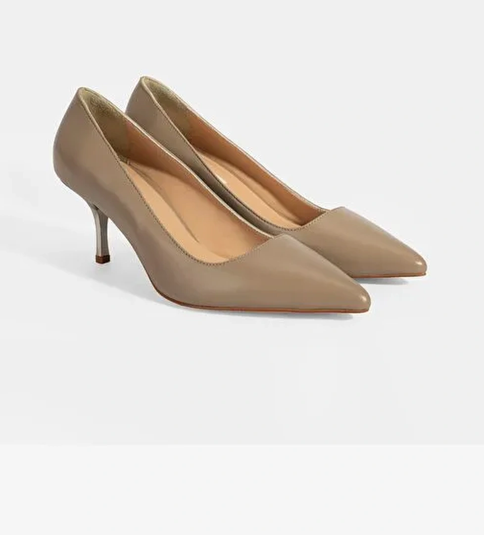 Kadın Vizon Deri Stiletto - Görsel 1