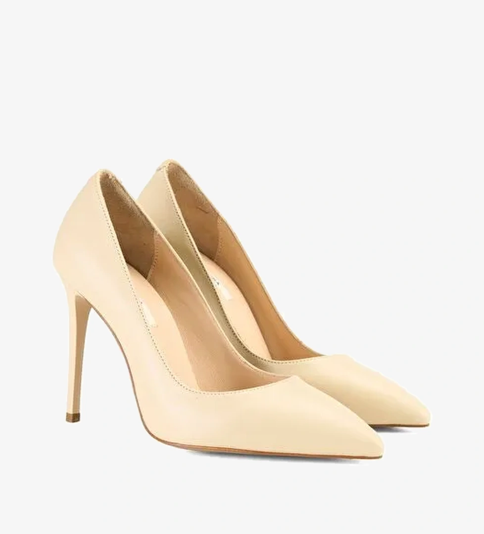 Kadın Ten Klasik Deri Stiletto - Görsel 1