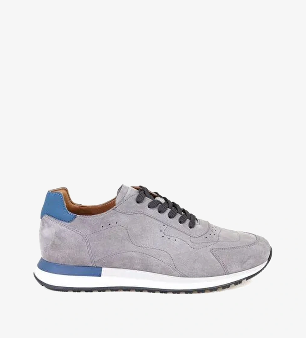 Carrol Gri Erkek Deri Spor Ayakkabı - Görsel 1