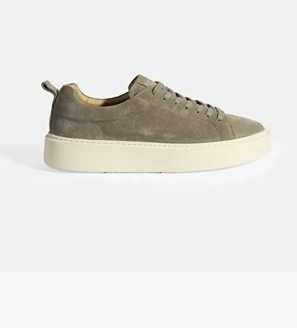 Erkek Gri Bağcıklı Süet Günlük Ayakkabı - Görsel 1