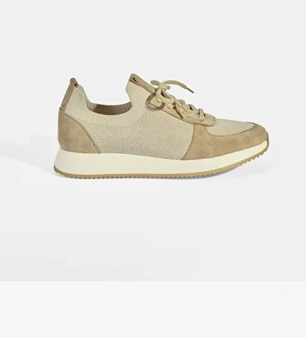 Erkek Bej Bağcıklı Süet Günlük Ayakkabı - Görsel 1