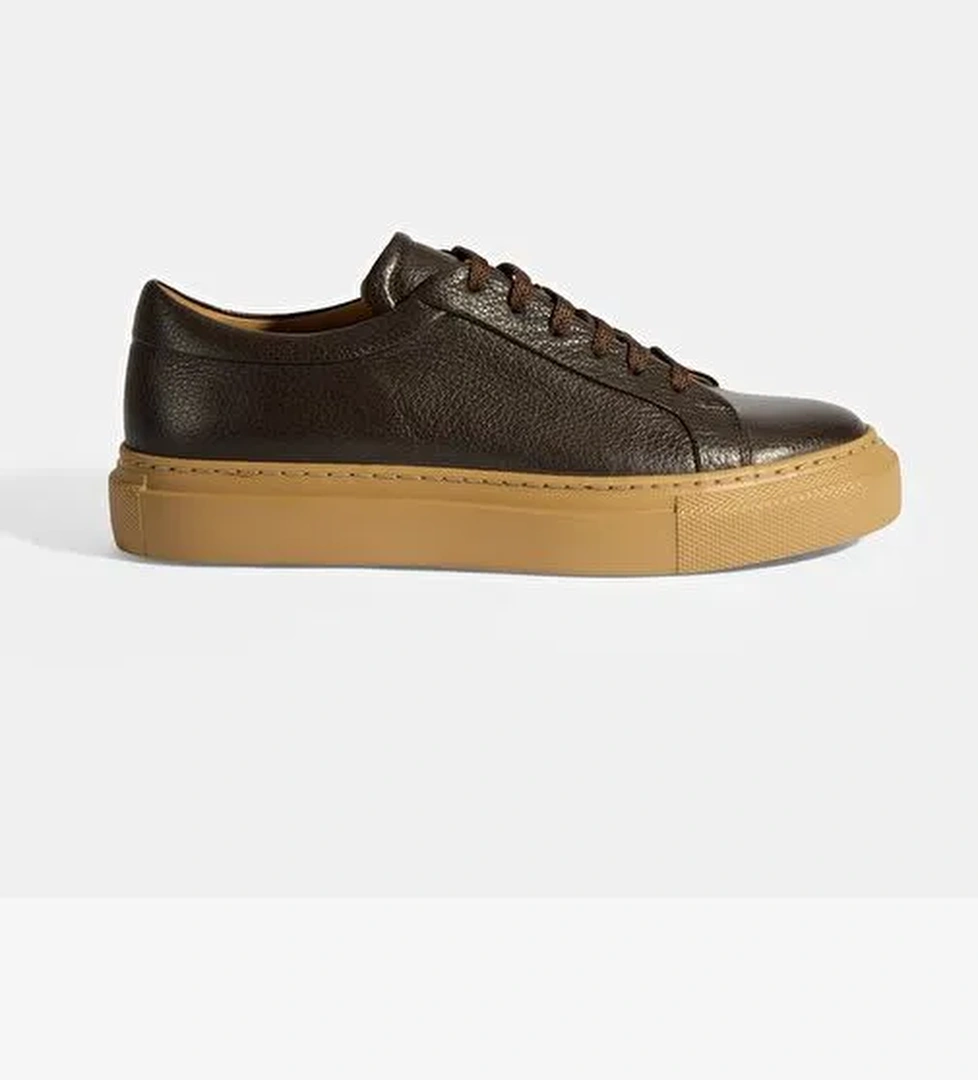 Eliseo Kahve Erkek Deri Bağcıklı Günlük Ayakkabı - Görsel 1