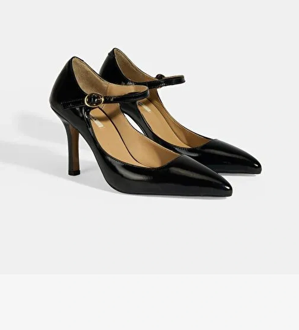 Kadın Siyah Topuklu Klasik Ayakkabı - Görsel 1