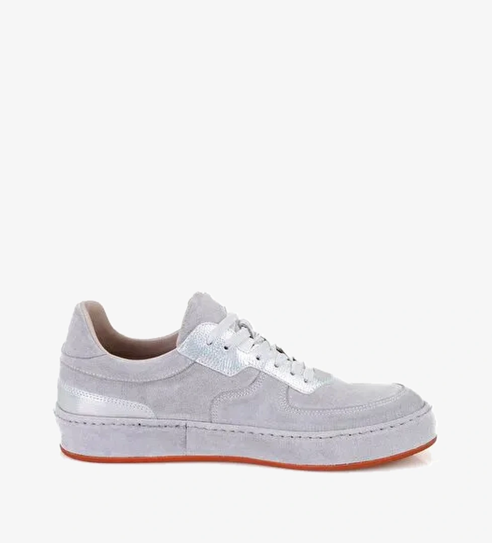 Kadın Gri Deri Günlük Ayakkabı - Görsel 1