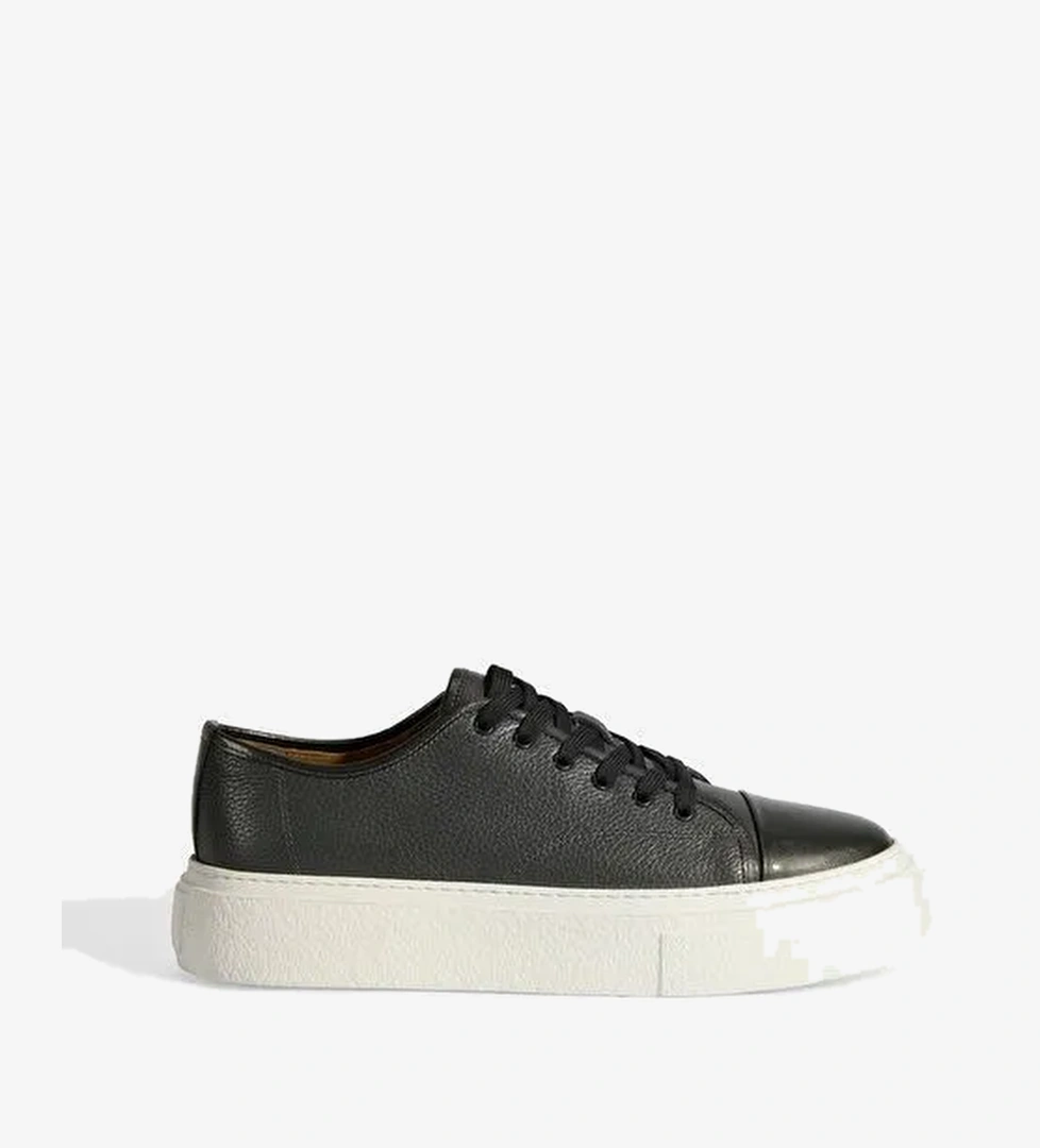 Kalinda Koyu Gri Erkek Deri Bağcıklı Günlük Ayakkabı - Görsel 1