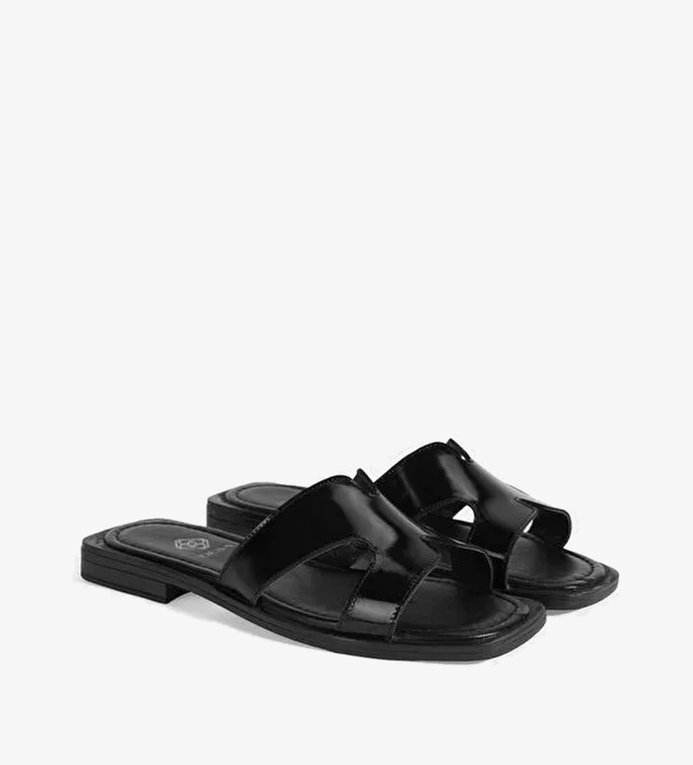 Kadın Siyah Rugan Terlik - Görsel 1