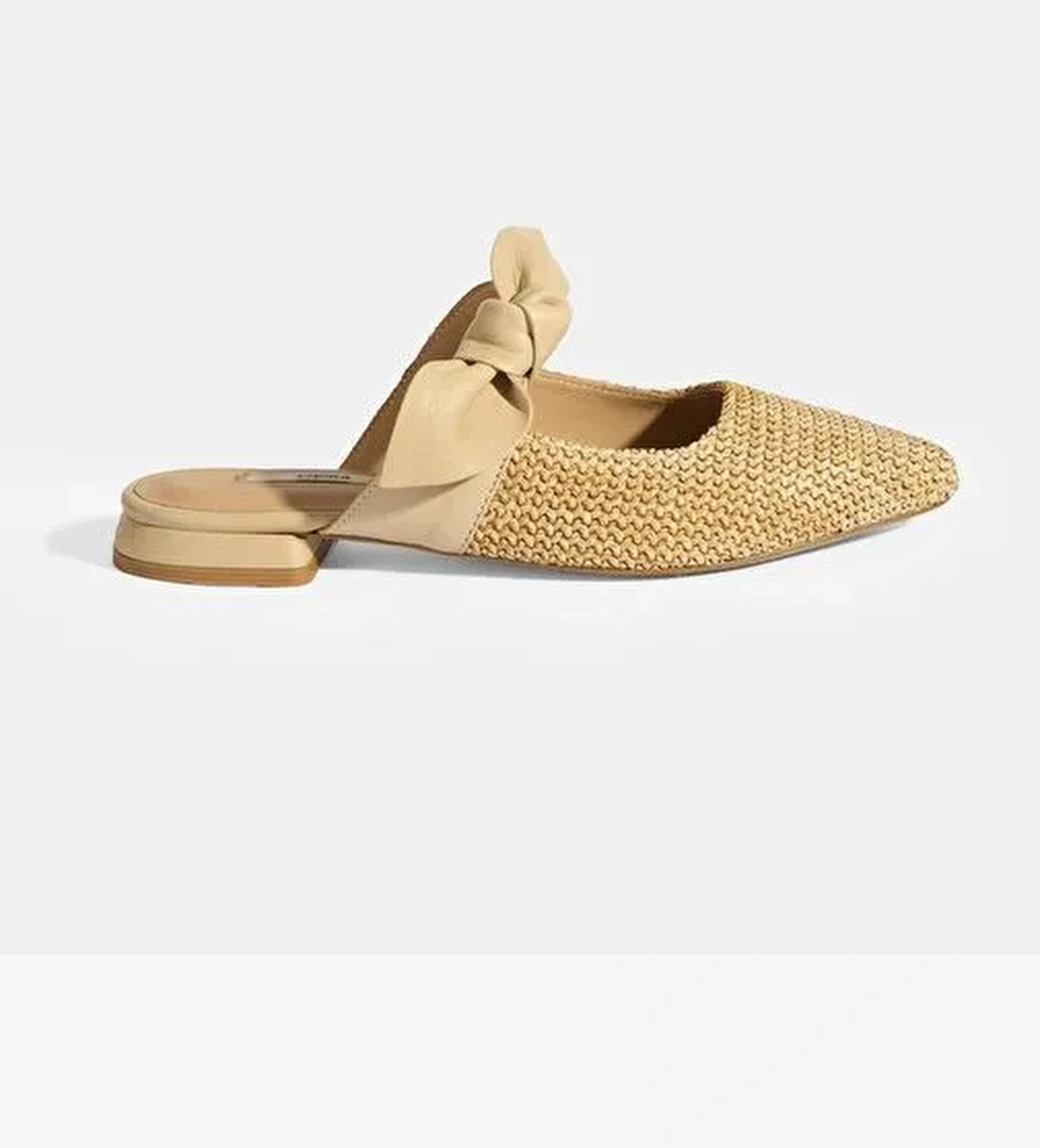 Kadın Hasır Fiyonklu Terlik - Görsel 1