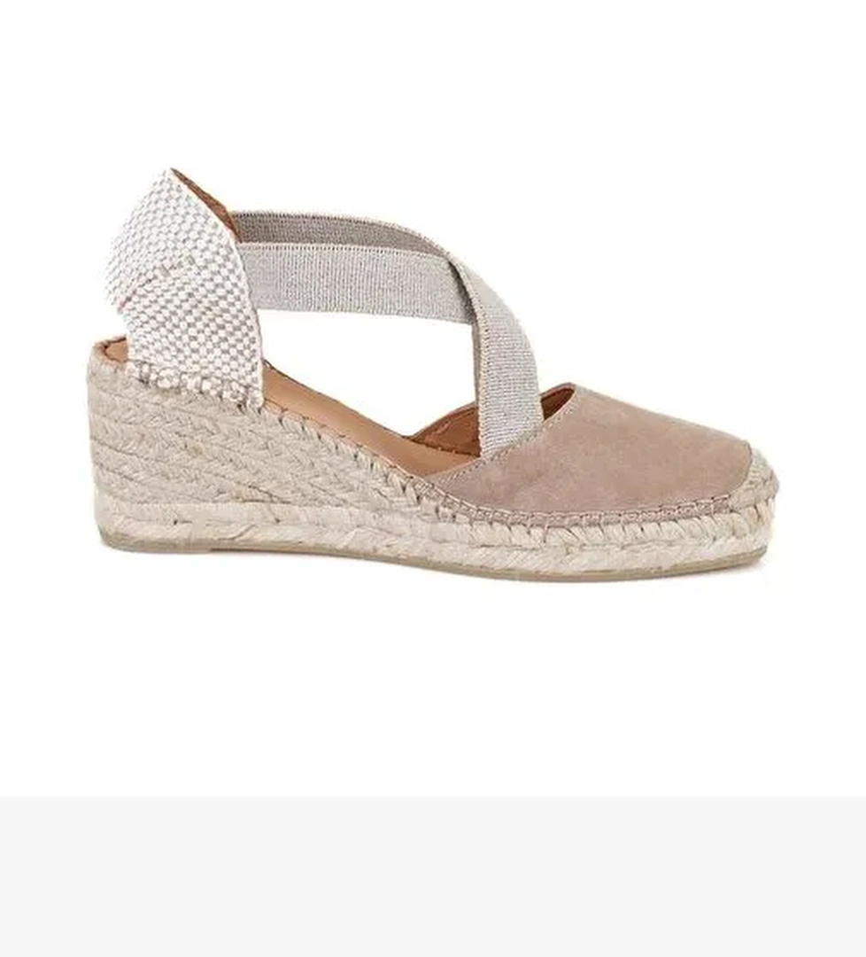 Kadın Bej Dolgu Topuklu Espadril - Görsel 1