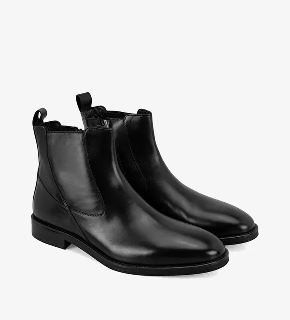 Luella Siyah Erkek Deri Bot - Görsel 1