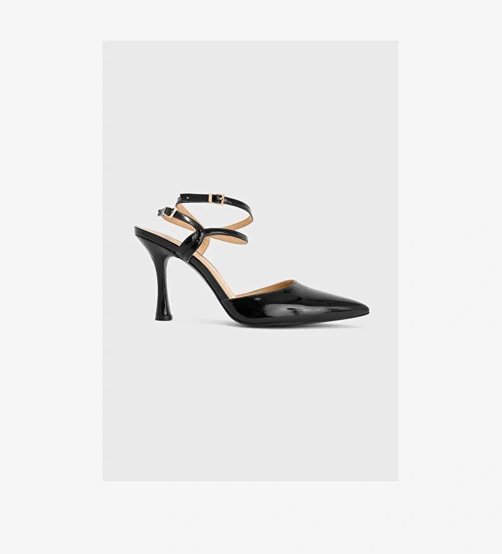 Adl Adl Siyah Mert Aslan Deri Rugan Bağlamalı Topuklu Ayakkabı | Boyner Siyah - 1. görsel