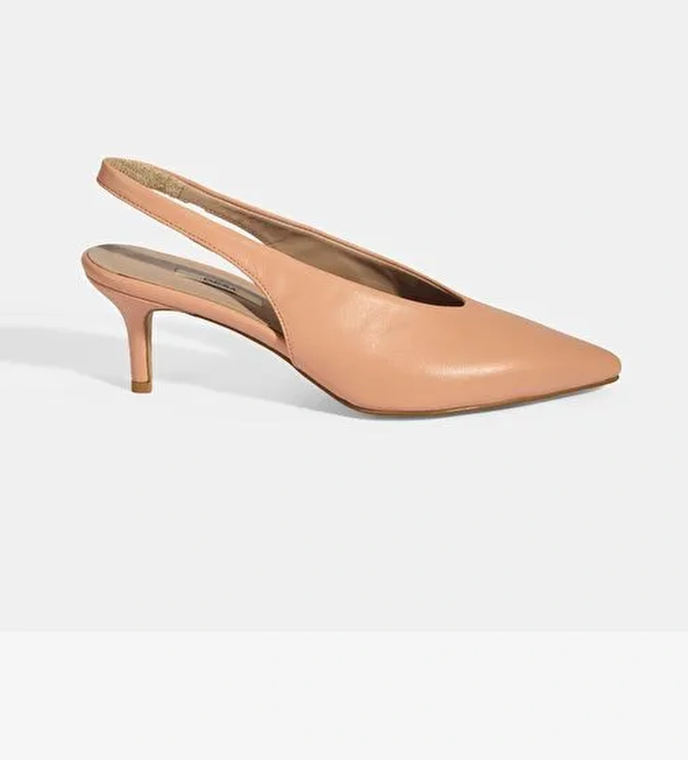 Desa Desa Kadın Pembe Slingback Deri Topuklu Ayakkabı | Boyner Pembe - 1. görsel