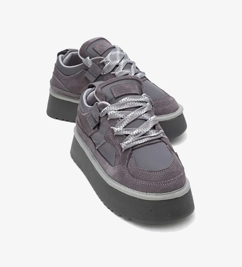 Luvi Shoes Luvi Shoes Belirsiz RAVEN Gri Süet Hakiki Deri Kadın Platform Sneaker | Boyner Belirsiz - 1. görsel