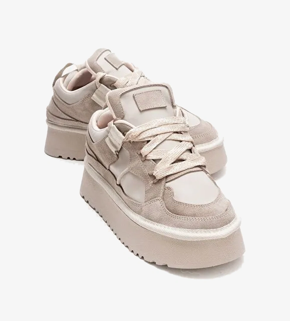 Luvi Shoes Luvi Shoes Belirsiz RAVEN Bej Süet Hakiki Deri Kadın Platform Sneaker | Boyner Belirsiz - 1. görsel