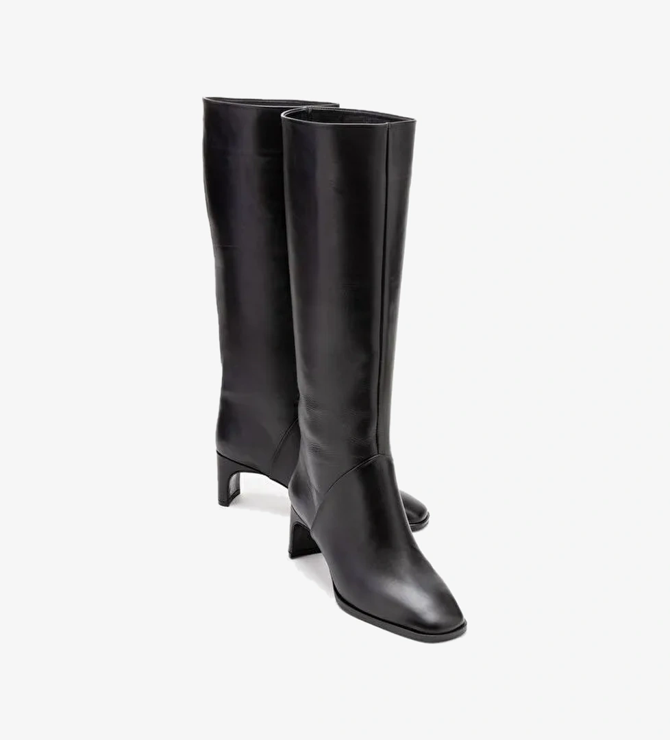 Luvi Shoes Luvi Shoes Belirsiz TALY Siyah Cilt Hakiki Deri Kadın Blok Topuklu Çizme Bot | Boyner Belirsiz - 1. görsel