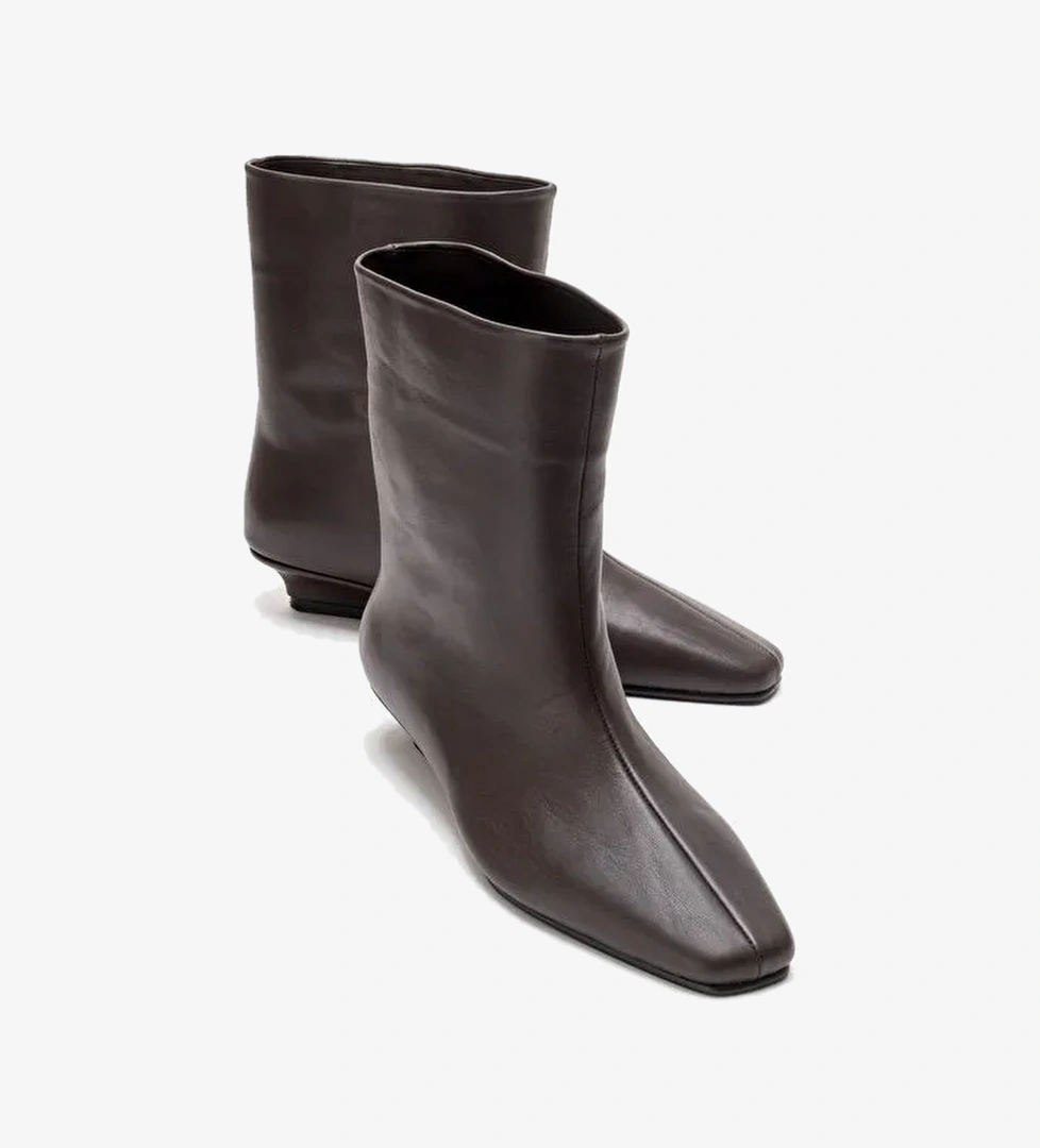 NACHO Kahverengi Cilt Hakiki Deri Kadın Bot - Görsel 1