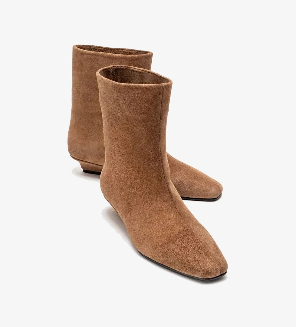 NACHO Toprak Süet Hakiki Deri Kadın Bot - Görsel 1